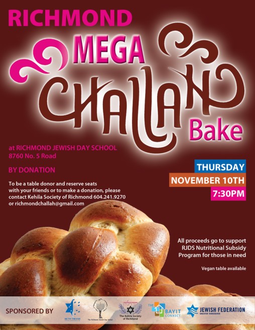 Community Challah Bake Jewish Federation of Greater Vancouver